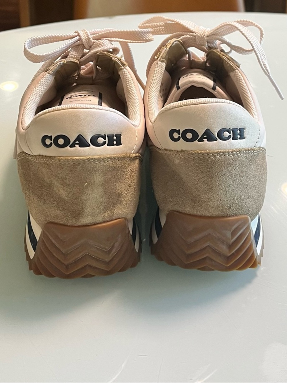 Coach Beige and Cream Women's Athletic Sneakers - Picture 4 of 5